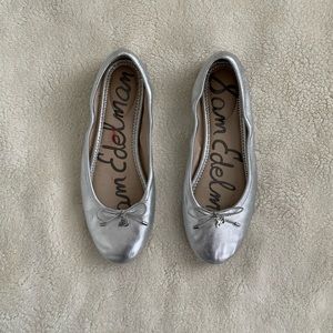 Silver Sam Edelman Ballet Flats